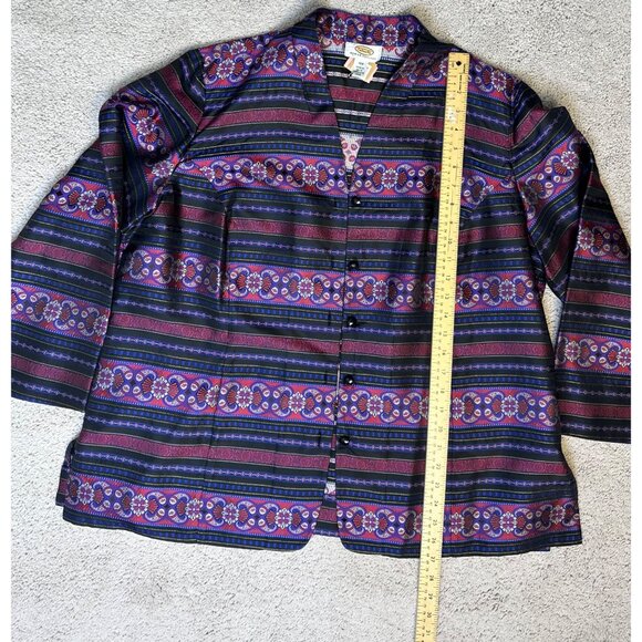 Talbots Woman Petites 16W Petites Silk Blend Kimono Style Jacket Blazer - Picture 7 of 14